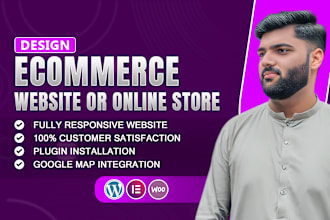 design ecommerce wordpress website, ecommerce online store or ecommerce shop
