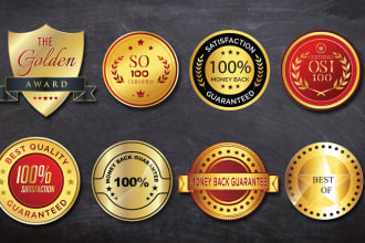 design luxury badge, seal, certification stamp, award logo
