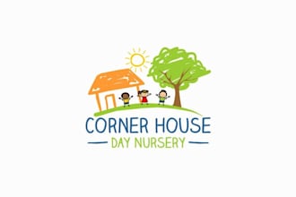 design high quality attractive super kids kindergarten logo