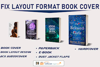 format edit layout your book cover for paperback print or ebook