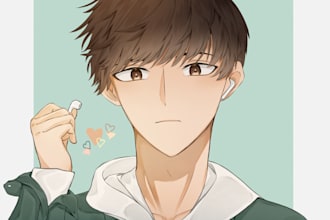design adorable anime for your avatar or pfp