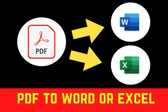 be fastest data entry, convert to word or excel, pdf convert