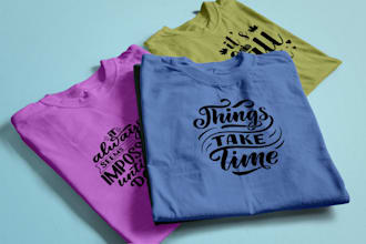 create unique writing typhography and t shirt design for your choice