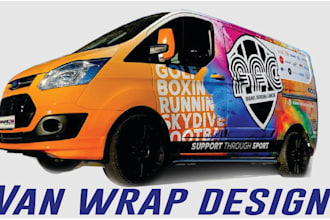 create vehicle wrap design for cars, van, car door magnet design