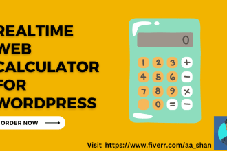 develop realtime web calculator for wordpress website
