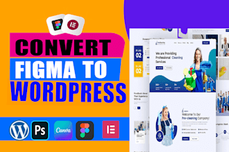 convert PSD, xd, figma to wordpress or figma to elementor