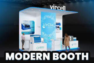 design trade show booth with modern concept