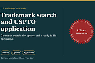 do a US trademark search and clearance report