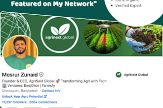 share your agricultural post on my active linkedin profile