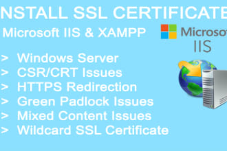 install SSL certificate on windows server, iis, xampp, apache