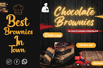 design custom food posters,restaurant flyers,and social media posts within 24hrs