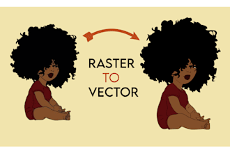 professionally convert raster image or sketch to vector