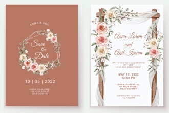 design a unique wedding invitation card