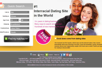 give affiliate program for the best interracial dating site