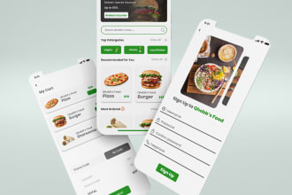 design an attractive food mobile UI app