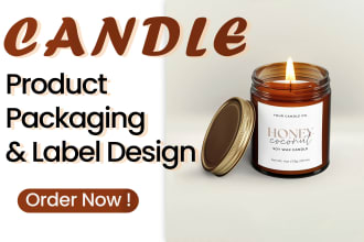 do candle label design and packaging box design