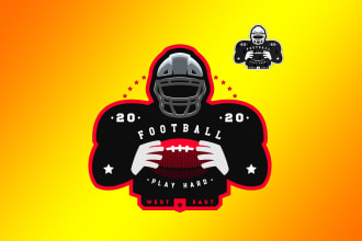 design outstanding football warriors logo with express delivery