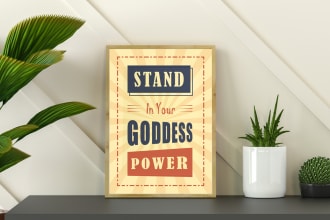 design typography poster and printable wall art design
