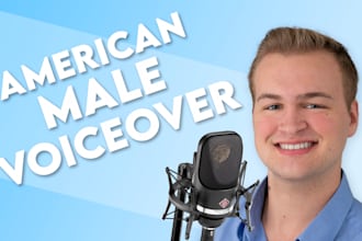 create a professional youtube male voiceover