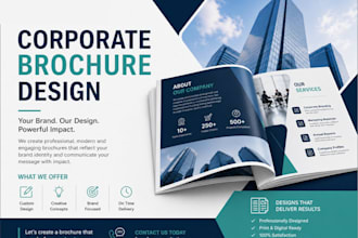 design portfolio brochure, booklet and leaflet for company