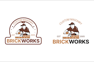 design professional modern masonry , construction logo