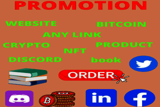 promote your website blog product apps crypto music book amazon web link