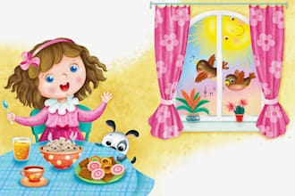 children book story book illustration watercolor