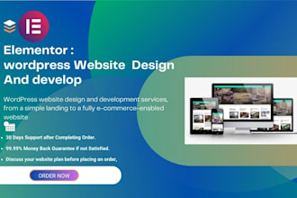 design wordpress website or redesign elementor website