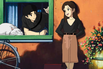 draw a ghibli inspired illustration