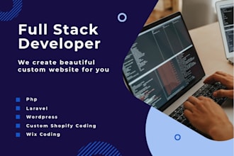 do web development in php, laravel, shopify coding, wordpress and wix