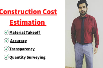 do material take off, building cost estimation, material quantity surveying