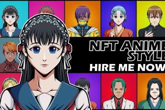 create your nft collection or meme art with anime style