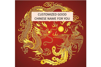 customize nice chinese name for you, family, company or brand