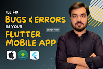fix bugs and errors in ios app, android app as flutter mobile app developer
