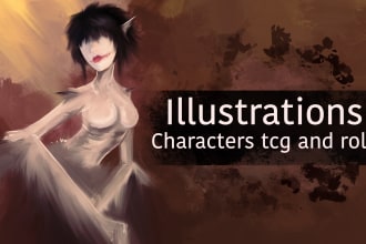 make a drawing of your character for tcg, role or board game