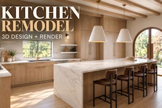 design your kitchen remodel with photorealistic 3d rendering