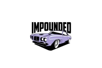 design dynamic illustrate minimal firebird race car logo