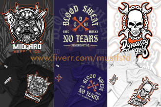 create costum vintage art illustration for tshirt