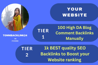 build a two tier seo campaign blog post manually and comments da 30 to 20