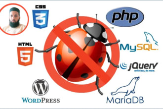 fix your wordpress, php, html, jquery, css, reactjs, angularjs javascript bugs