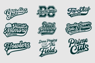 design awesome baseball or varsity style logo for you