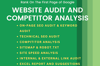 do website audit and competitor analysis