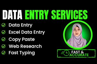 do copy paste job, data entry, excel data entry, web research, typing