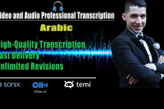 do arabic transcription for any video and audio