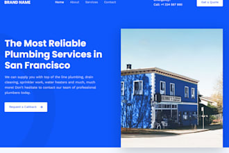 develop landing page with premium themes and plugins