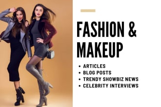 write fashion and makeup articles for your blog
