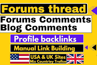 do forums thread and blog comments on high authority dofollow website