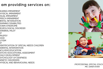 provide special education services for child with special needs