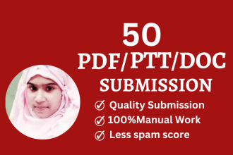do 50 PDF submissions on high da and low spam score websites