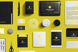 design minimalist logo and full brand identity package